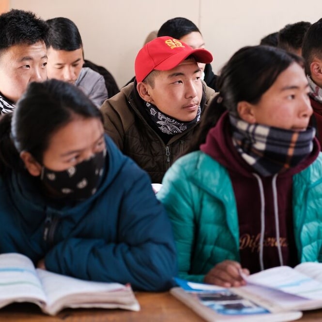 étudiants dans une classe